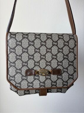 Gucci plus GG supreme monogram canvas crossbody bag, vintage